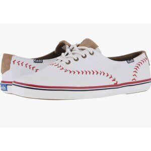 Keds Womens Champion Pennant Leather Baseball Lace Up Sneakers Size 7.5